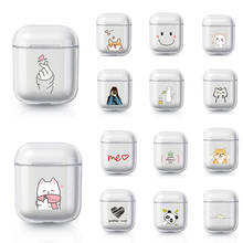 Transparent TPU Case For AirPods 1 2 Fashion Cute Soft Cover For AirPods Earphone Case Protector Apple Airpods 2 Charging Box 2024 - buy cheap