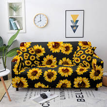 Sunflower Elastic Sofa Cover for Living Room Non-slip Stretch Slipcover Sectional Couch Cover Corner Sofa Cover 1/2/3/4 Seater 2024 - buy cheap