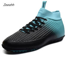 Zeeohh Football Boots Man Cleats Sports Shoes High Top Sneakers Men Indoor Turf Futsal Soccer Chuteira Futebol Plus Size 35-46 2024 - buy cheap