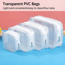 Bolsas transparentes de PVC para maquillaje, organizador de viaje, bolsa de cosmética esteticista, estuche de belleza, bolsa de aseo 2024 - compra barato