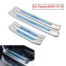 For Toyota RAV4 RAV 4 2014 - 2019 Stainless Steel Inside Door Sill Scuff Protector Pedal Scuff Plate Door Panel Step Cover Trims 2024 - buy cheap