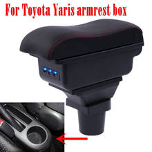 Reposabrazos para Toyota Yaris, caja de almacenamiento de contenido de tienda central Vios, caja reposabrazos con portavasos, Cenicero, interfaz USB 2024 - compra barato