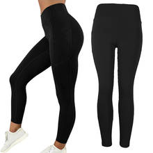 Womens cintura alta leggings sem costura apertado workout gym yoga calças controle de barriga 2024 - compre barato