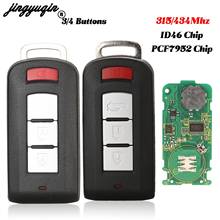 Jingyuqin ce1731 chave remota inteligente 3/4 botão 315/433 mhz pcf7952 para mitsubishi outlander esporte rvr asx 2024 - compre barato