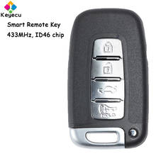 Llave de coche remota inteligente reemplazo KEYECU, 4 botones, Chip ID46 de 433MHz, mando a distancia derecho/izquierdo/hoja TOY48 para Hyundai I30 IX35. 2024 - compra barato