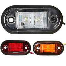 Luces LED de posición lateral para coche, camión, remolque, ámbar, 12V/24V, 2 LED 2024 - compra barato