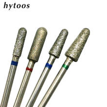HYTOOS Diamond Nail Drill 3/32" Rotary Diamond Burr Nail Cuticle Clean Bits Drill Accessories Milling Cutter For Manicure 2024 - buy cheap