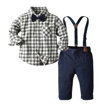 Tem Doger 2020 New  Winter Baby Boy Clothing Sets Boys Clothes Long Sleeve Shirts + Pants 2 Pcs Plaid Outfits for Kids Clothes 2024 - buy cheap