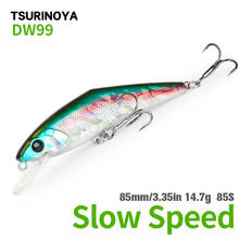 Tsurinoya dw99 85s isca de mergulho, isca de truta artificial dura com velocidade baixa, 85mm 14.7g, longa distância 2024 - compre barato