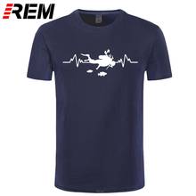 Scuba Dive Heartbeat Diver Funny T Shirts Men Summer Cotton Harajuku Short Sleeve O Neck Streetwear Black T-shir 2024 - buy cheap