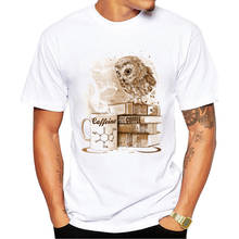 TEEHUB модная мужская футболка с коротким рукавом и круглым вырезом, модные топы, забавные винтажные футболки с принтом совы 2024 - купить недорого