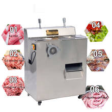 Picadora de carne eléctrica de 1500W, rebanador de cocina multiusos de acero, comercial, QRLS-400 2024 - compra barato