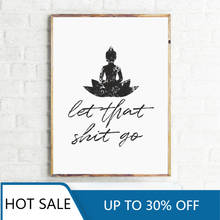 Funny Bathroom Sign Wall Art Canvas Painting Posters And Prints Let that Shit Go Quote For Zen Wall Picture Bathroom Room Decor 2024 - buy cheap