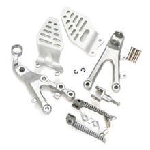 Motorcycle Silver Front Foot Pegs Footrest Bracket For Yamaha YZF R6 2006-2017 08 09 10 2024 - buy cheap