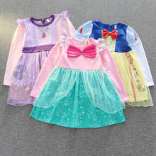 Vestido de Halloween para niñas, vestidos para niñas pequeñas, vestido de sirena para niñas pequeñas, vestido de princesa Blancanieves, disfraz de Navidad 2024 - compra barato