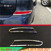 For BMW X3 G01 2018 2019 2020 2021 Car Accessories ABS Chrome Rear Fog Light Lamp Cover Trim Molding Bezel Garnish Sticker 2024 - buy cheap