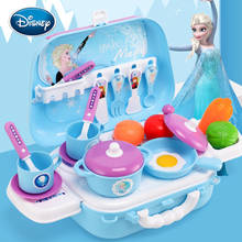 Disney Girl Gift Frozen Romance Kitchen Cutlery Toy Backpack Child Play House Girl Simulation Beauty Makeup Toy Tool Set 2024 - buy cheap