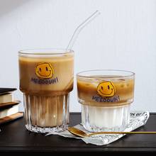 Korean Heat-resistant Glass Coffee Milk Tea Breakfast Milk Cup Can Stack Water Bottle Cola Juice Cup Office Mug Glass Tea Cup 2024 - compre barato