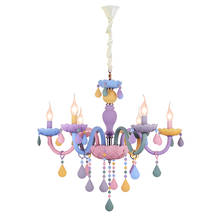 Color Matching Crystal  Pendent Lights Bedroom Lamp Children's Room American Girl Princess Home Decoration Lamp Light Fixtures 2024 - купить недорого