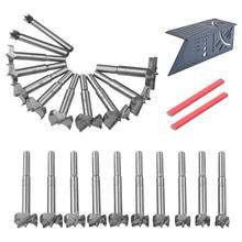24PCS Forstner Drill Bit Wood Boring Hole Saw Set Woodworking Cutter 10-42mm Round Shank Wood Tools 2024 - buy cheap