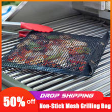 Non-Stick Mesh Grilling Bag Outdoor Picnic Grille Barbecue Tool Reusable and Easy to Clean Non-Stick BBQ Bake Bag 2024 - buy cheap