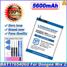 LOSONCOER BAT17654060 5600mAh Batteries For Doogee Mix 2 High Capacity Phone Battery~In Stock 2024 - buy cheap