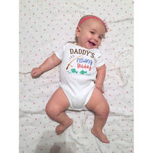 Newborn Cotton Baby Boy Girl Short-sleeved Romper Letter Print Dad Fishing Boyfriend Romper Summer Outfits Baby Clothes 2024 - buy cheap