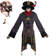 Fantasia feminina de video game genshinhu tao, traje de cosplay fofo feito sob encomenda, chapéu, calças, halloween, carnaval 2024 - compre barato