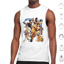 Camiseta sin mangas de algodón para videojuegos, chaleco de combate, Ryu Ken, Hadoken, Lucha, Bison, Vega, Chun, Li 2024 - compra barato