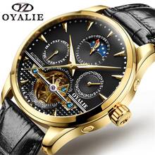 OYALIE Men's Watch Top Brand Luxury Leather Strap Male Sports Watches Men Automatic Mechanical Watch Wrist Relogio 2024 - buy cheap