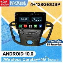 Sistema multimídia para autos, tela de 128g, com android 10, leitor de dvd, navegação gps, rádio e som estéreo, personalizado para ford transit 2024 - compre barato