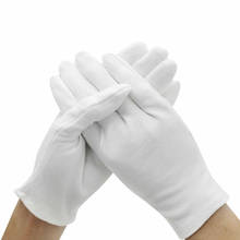6 Pairs/Set Unisex White Medium Thick Cleaning Gloves Inspection Cotton Work Gloves Coin Jewelry Lightweight Women Men Mittens 2024 - buy cheap