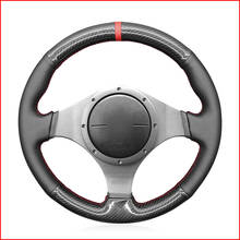MEWANT PU Carbon Fiber Steering Wheel Cover for Mitsubishi Lancer Evolution 8 VIII Lancer Evolution 9 IX 2024 - buy cheap