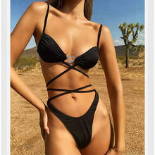 Bandeau Bikini Swimwear Mulheres Push Up 2 Pedaço Swimsuit Maiô Biquini Maillot De Bain Femme Feminino Monokini Tankini 2024 - compre barato