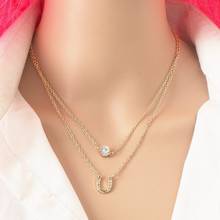 Diversity Vintage Multilayer Necklace Women Gold Color Beads Moon Star Horn Crescent Pendant Necklaces Jewelry New 2024 - buy cheap