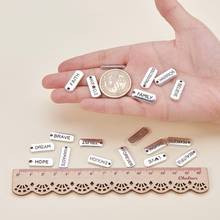 20pcs/set English Alphabet Message Letter Tag Charm Pendant DIY Metal Charms for Jewelry Making 21x8mm DIY Accessories 2024 - buy cheap