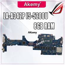 Placa base ZIPS3 LA-A342P para portátil para For Lenovo YOGA 12 S1 placa base original de prueba 8G-RAM I5-5200U 2024 - compra barato