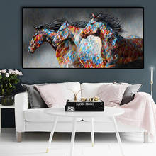 Running Horse Canvas Oil Paintings Dropshipping Cuadros Decor Posters And Prints Modern Animals Wall Art Pictures Living Room 2024 - buy cheap