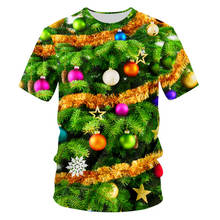 Fashion Christmas T-shirt Men/Women 3D Print Gift christmas tree Tee Shirt clothing Summer Male Casual Short Sleeve T-Shirts 8XL 2024 - buy cheap