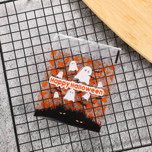 50pcs Halloween Theme Cookies Bags Packaging Cartoon Ghost Flying Horror Element Cellophane Self-Stick Resealable Goodie Bags 2024 - buy cheap