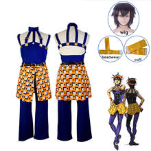 Disfraz de JOJO JoJo's Bizarre Adventure para hombre y mujer, uniforme de Ghirga Narancia para fiesta de Halloween, Cosplay 2024 - compra barato