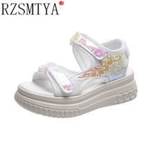 2021 New Fashion Style Casual Female Shoes Woman Summer Wedge Comfortable Sandals Ladies Flat Sandals Fashion Summer Wedges 2024 - buy cheap