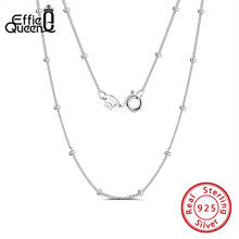Effie queen, Настоящее серебро, базовая цепочка, ожерелье для женщин и мужчин, длина 45 см, боковая цепочка, серебряные ювелирные изделия, оптовая продажа, подарок DSC22 2024 - купить недорого