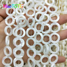 Natural White Shell Mother Of Pearl Shell Beads For Jewelry Making Handcrafts 15mm Toroidal Freshwater Shell Bead Accessories 2024 - buy cheap