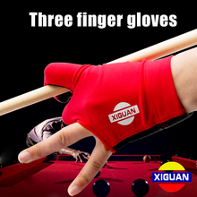 XIGUAN Billiard Gloves High Quality 3 Fingers Gloves Non-slip One Pieces Red/Yellow/Black/Blue Breathable Billiard Accessories 2024 - buy cheap