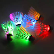 6pcs LED Badminton Shuttlecocks LED Lighting Birdies Indoor Outdoor Badminton Equipment White Blue Yellow Green Red Pink New 2024 - buy cheap