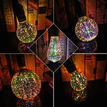 colorful Led light bulb 3D decoration bulb fireworks heart bottle E27 holiday lights novelty Christmas lamp festive accessories 2024 - buy cheap