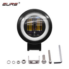 Ors-faróis de led 3 polegadas, drl, olhos de anjo, acessórios, farol de 20w, ponto de moto, 2000lm, halo, branco, vermelho e azul 2024 - compre barato