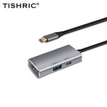 TISHRIC-Hub Usb tipo C 4K, adaptador HDMI, VGA, USB3.0, 4K, Cable tipo C para MacBook Air Pro, Huawei, Matebook, Samsung 2024 - compra barato