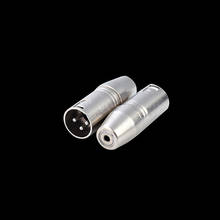Xlr 3 pinos jack para 3.5mm 1/8 "trs macho para fêmea estéreo microfone adaptador de áudio conversor conector f/f 2024 - compre barato